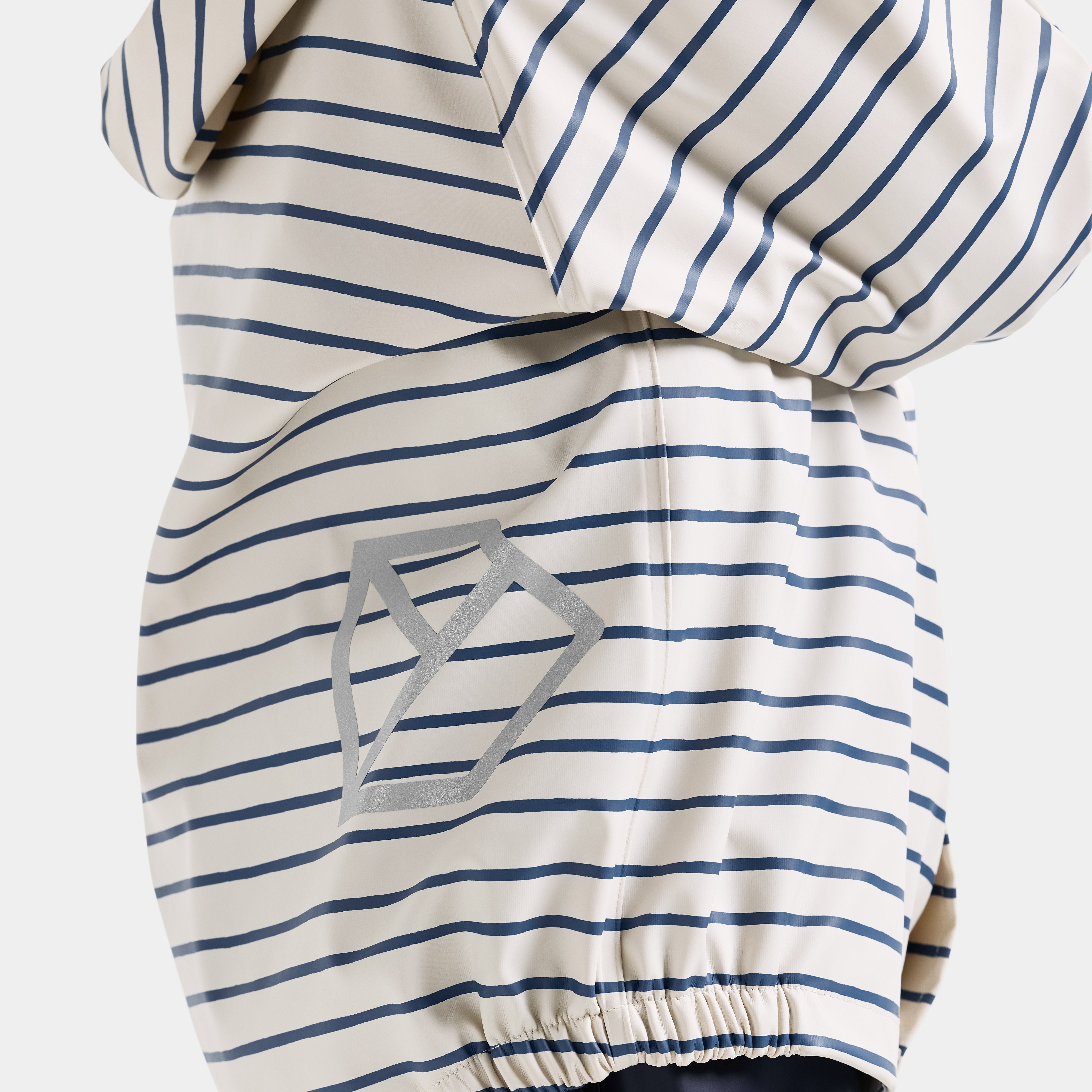 Kids Slaskeman Unlined Striped Rain Set- Snap Button Jacket and Bibs | 
