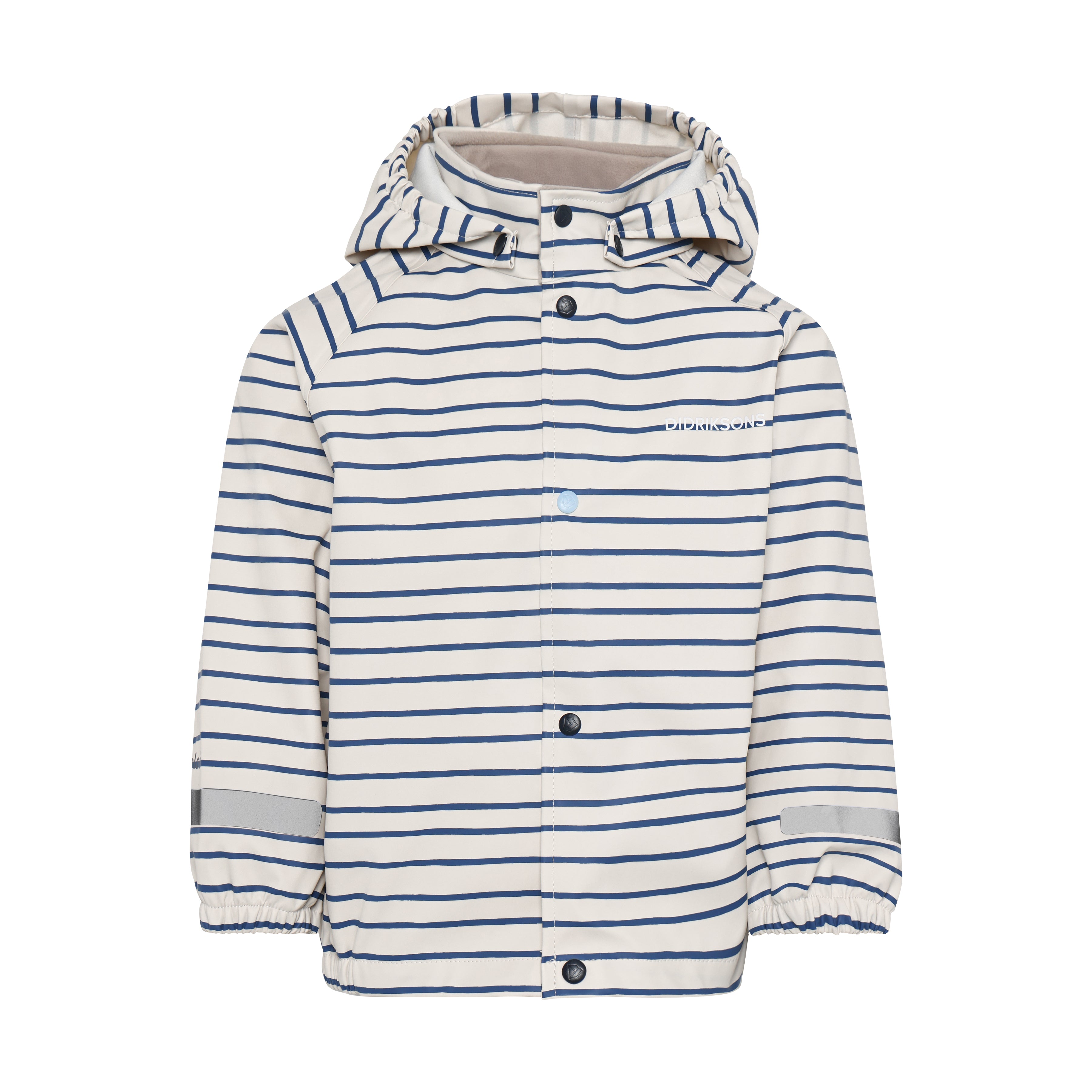 Kids Slaskeman Unlined Striped Rain Set- Snap Button Jacket and Bibs | 