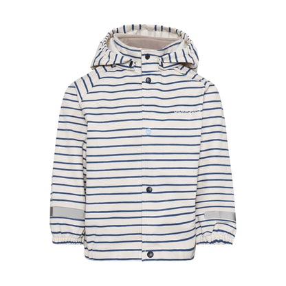 Kids Slaskeman Unlined Striped Rain Set- Snap Button Jacket and Bibs | 