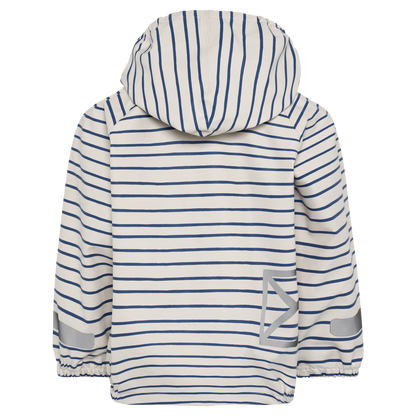 Kids Slaskeman Unlined Striped Rain Set- Snap Button Jacket and Bibs | 