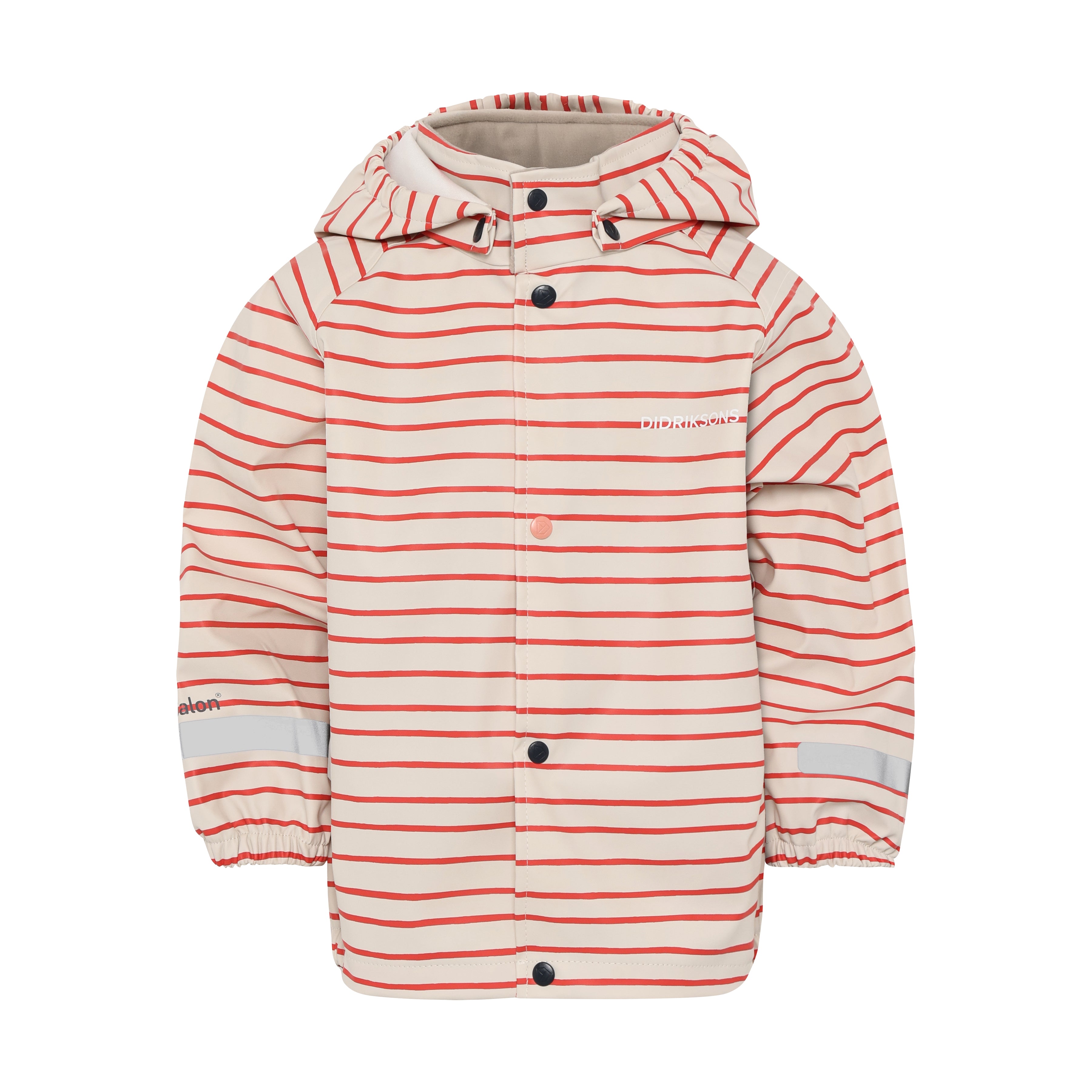 Kids Slaskeman Unlined Striped Rain Set- Snap Button Jacket and Bibs | 