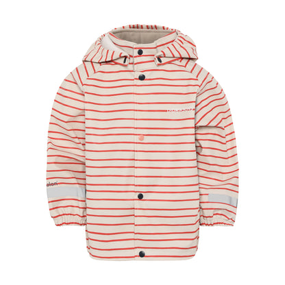 Kids Slaskeman Unlined Striped Rain Set- Snap Button Jacket and Bibs | 
