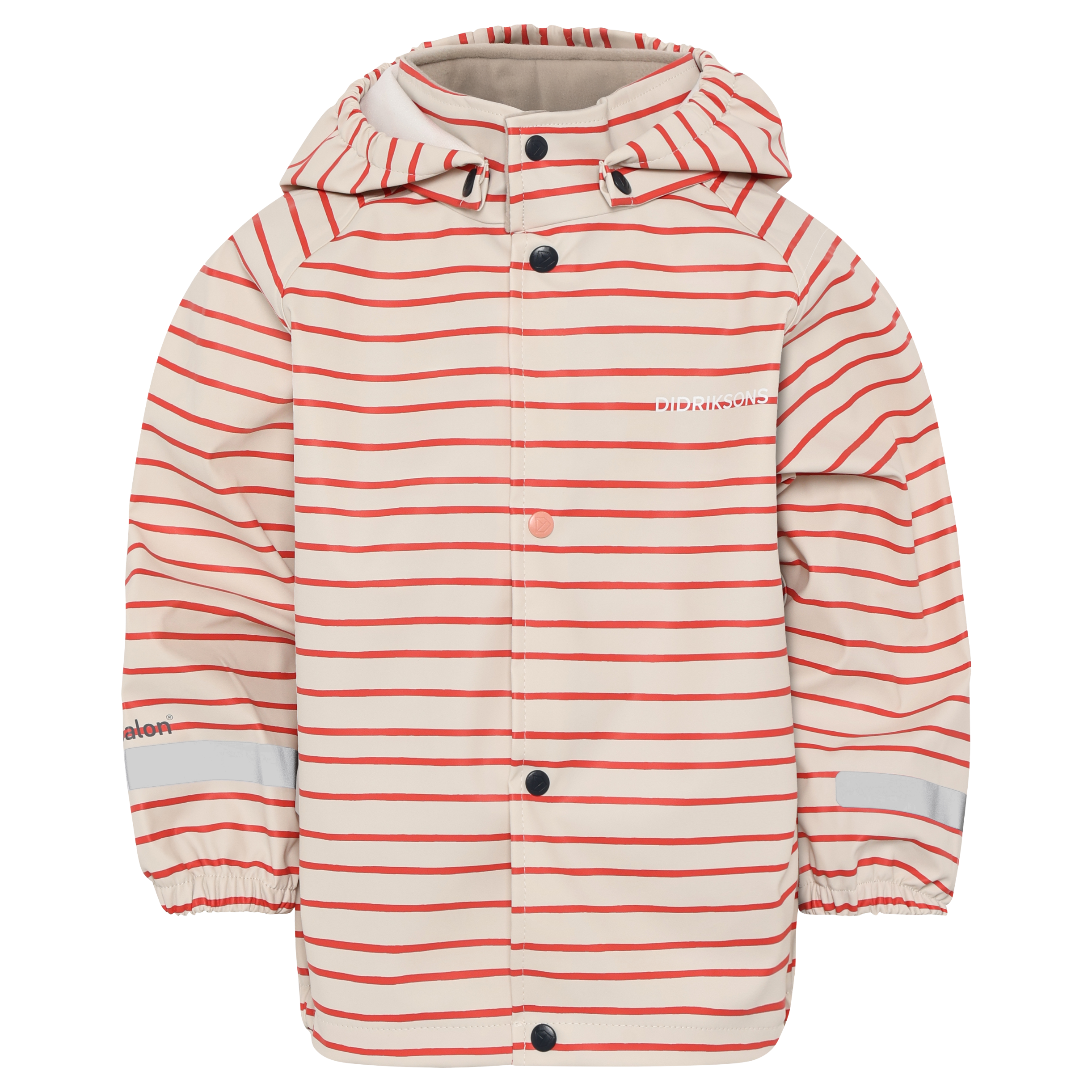 Kids Slaskeman Unlined Striped Rain Set- Snap Button Jacket and Bibs | 