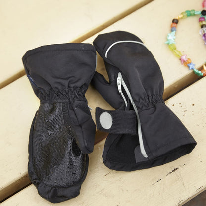 Kids Easy Zip Fleece Lined Shell Mittens | Polarn O. Pyret 