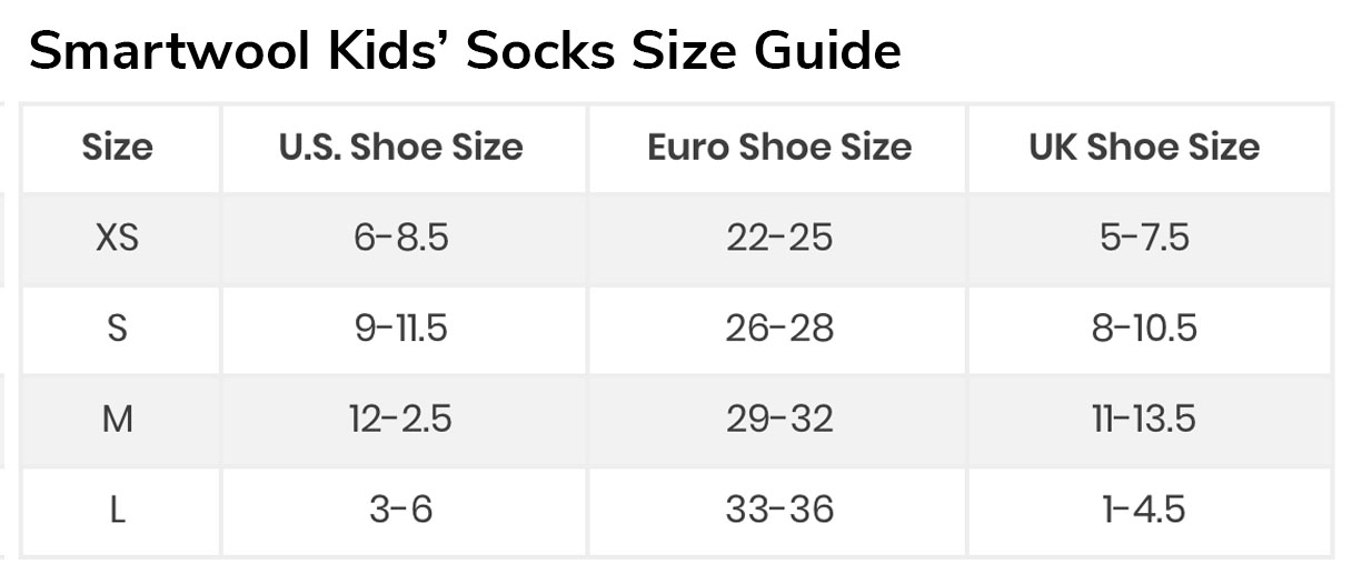 Smartwool Kids Socks Size Chart Sale Online | www.jkuat.ac.ke